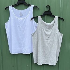 Maternity Essentials Ultra Soft Non Shirred Tank Tops 2-Pack Size XL